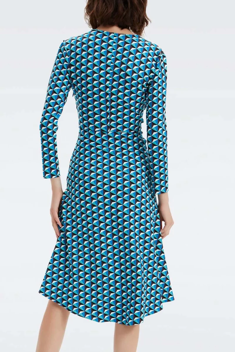 Рокля Dvf Jerry Dress DVFDL1R029FGSGT february geo sm goddess turq — снимка 2