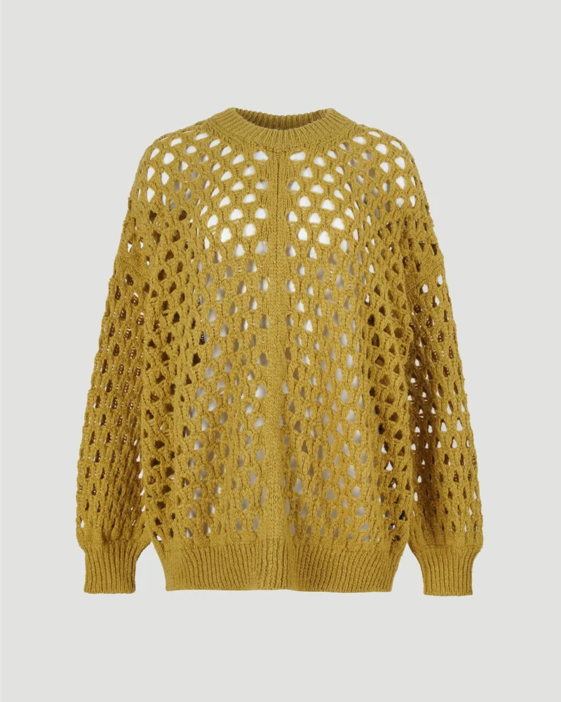 Perforated Drop-Shoulder Jumper