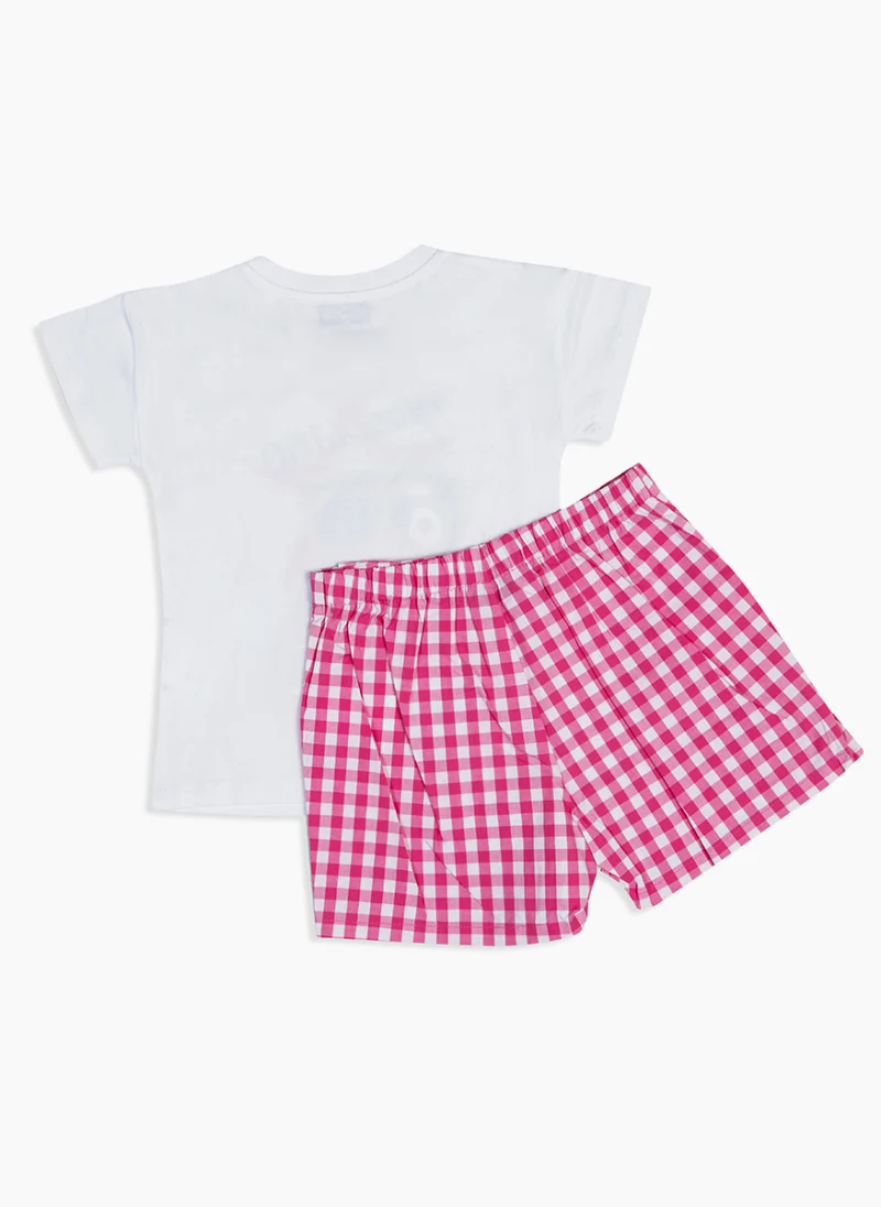 Комплект с принт 'Radio On Teddy Bear' Moschino Kids — снимка 2