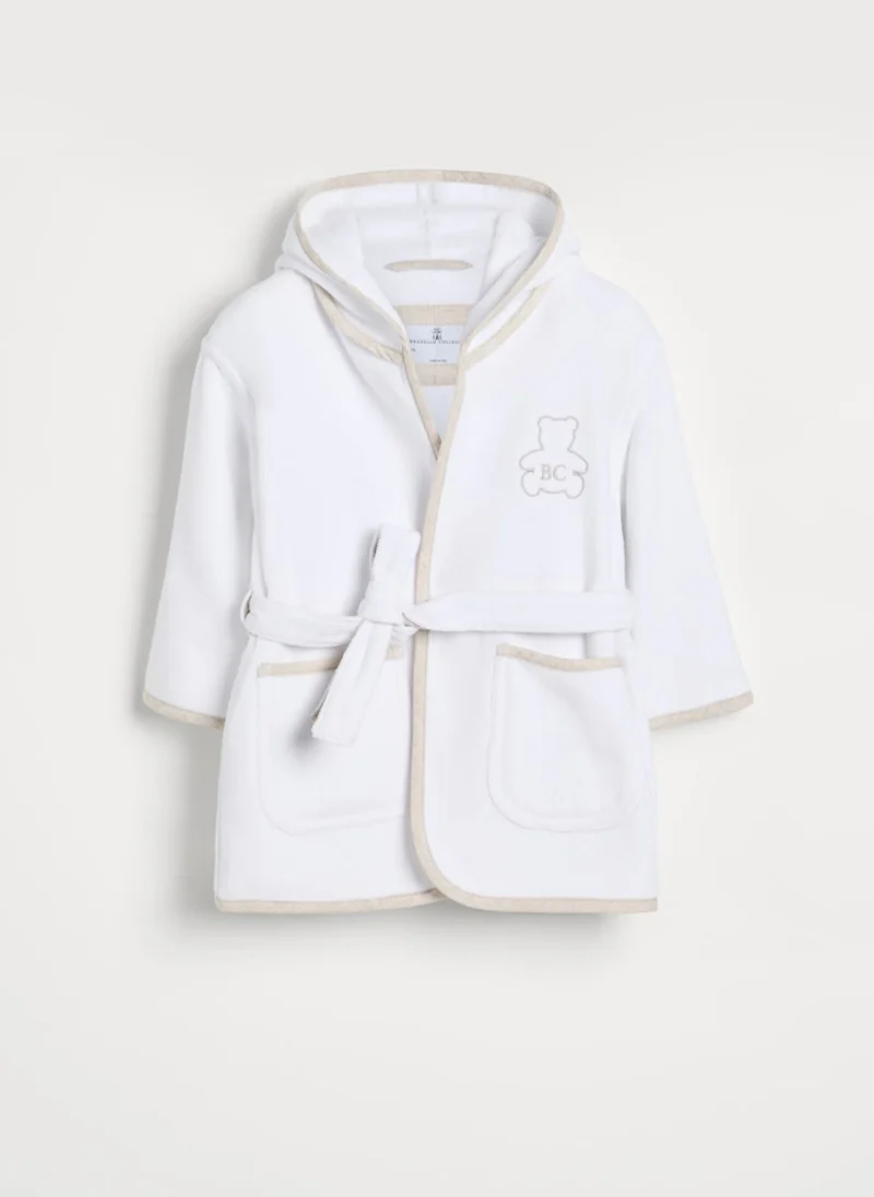 Халат за баня с контрастни детайли 'Bernie' Brunello Cucinelli Kids