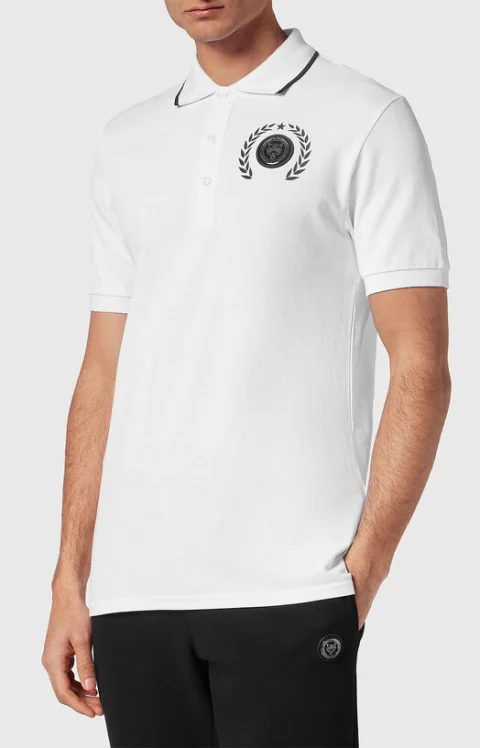 Поло-шърт CARBON TIGER в бял цвят
