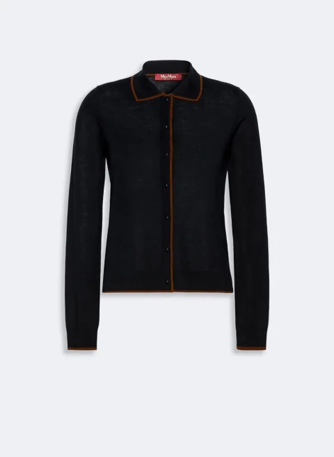 Жилетка с контрастни кантове 'Shirt-style' Max Mara Studio Msttarga — снимка 6