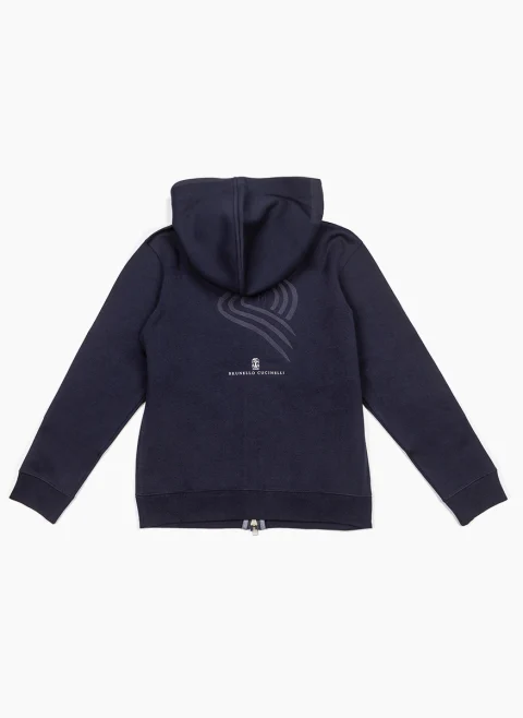 Суитшърт с принт Brunello Cucinelli Kids 8-10 — снимка 2