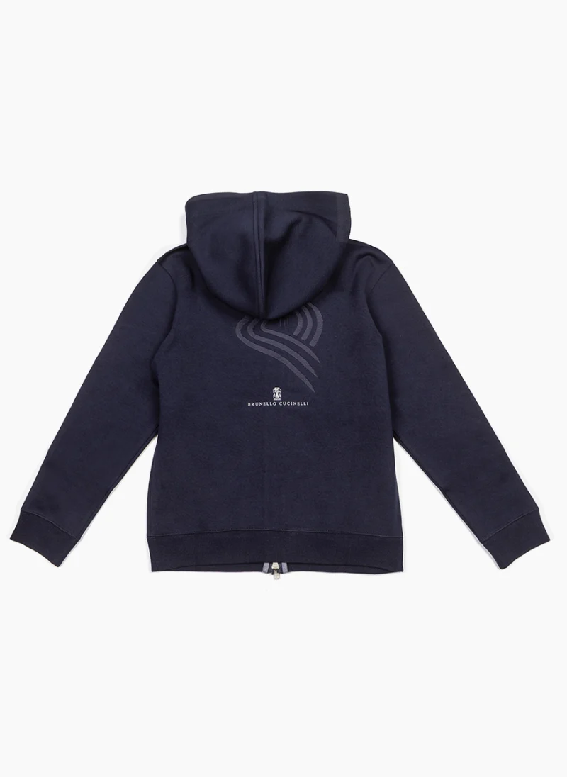 Суитшърт с принт Brunello Cucinelli Kids 8-10 — снимка 2