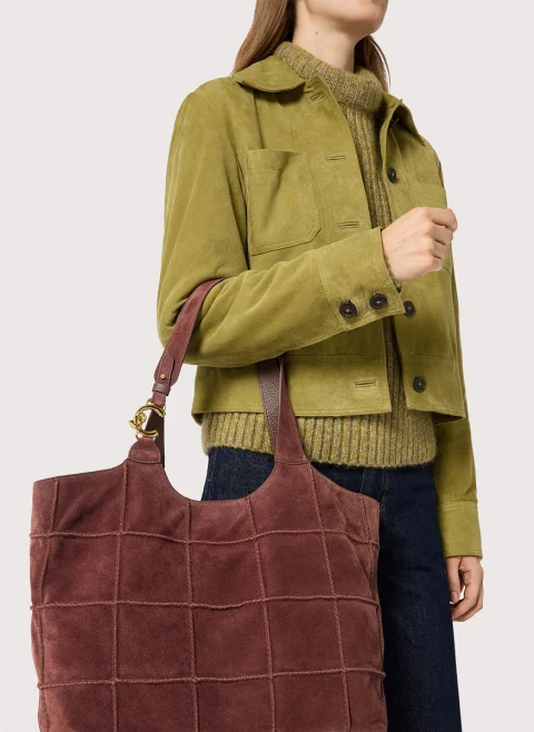 Велурена чанта Coccinelle C-Easy Large — снимка 5