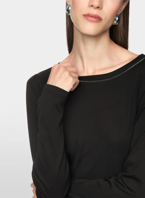 Блуза с декоративни кристали Marc Cain Collections — снимка 2
