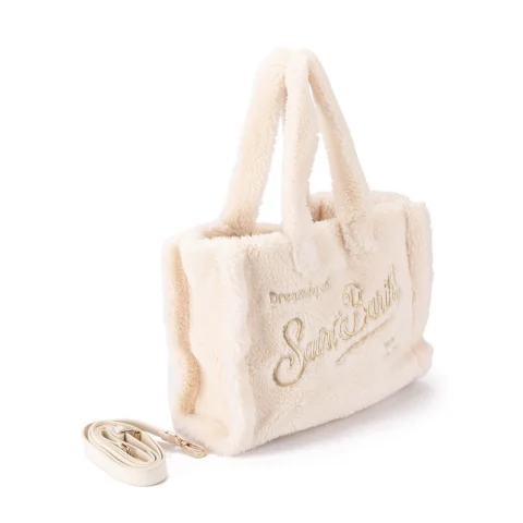 Дамска бяла чанта Colette Teddy SAINT BARTH — снимка 5