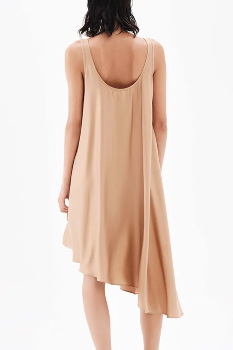 Рокля "Silky Moments" Asymmetrical Sleeveless Dress 23265 13212-caramel — снимка 2