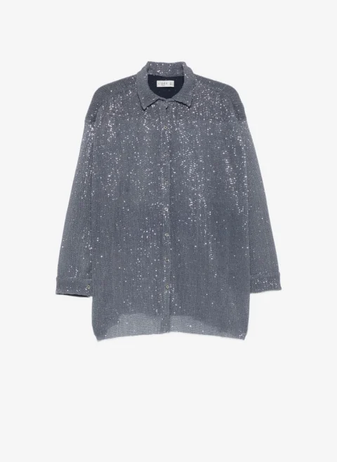 Риза апликирана с микро пайети L'idee Woman Lа Musique Shirt — снимка 2