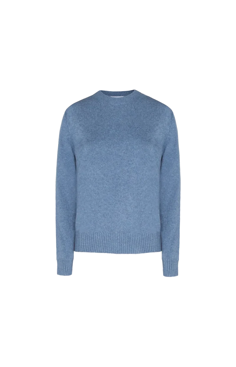 Cashmere Sweater with Intrecciato Leather Elbow Patches