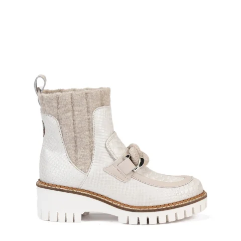 Дамски бели боти New Italia Shoes