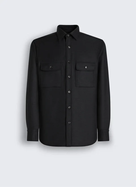 Риза от вълна 'Military shirt' Brioni — снимка 5