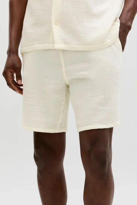 Бермуда Jpstjaiden Patras Jogger Reg 12274758 11-4201 TCX cloud dancer — снимка 2