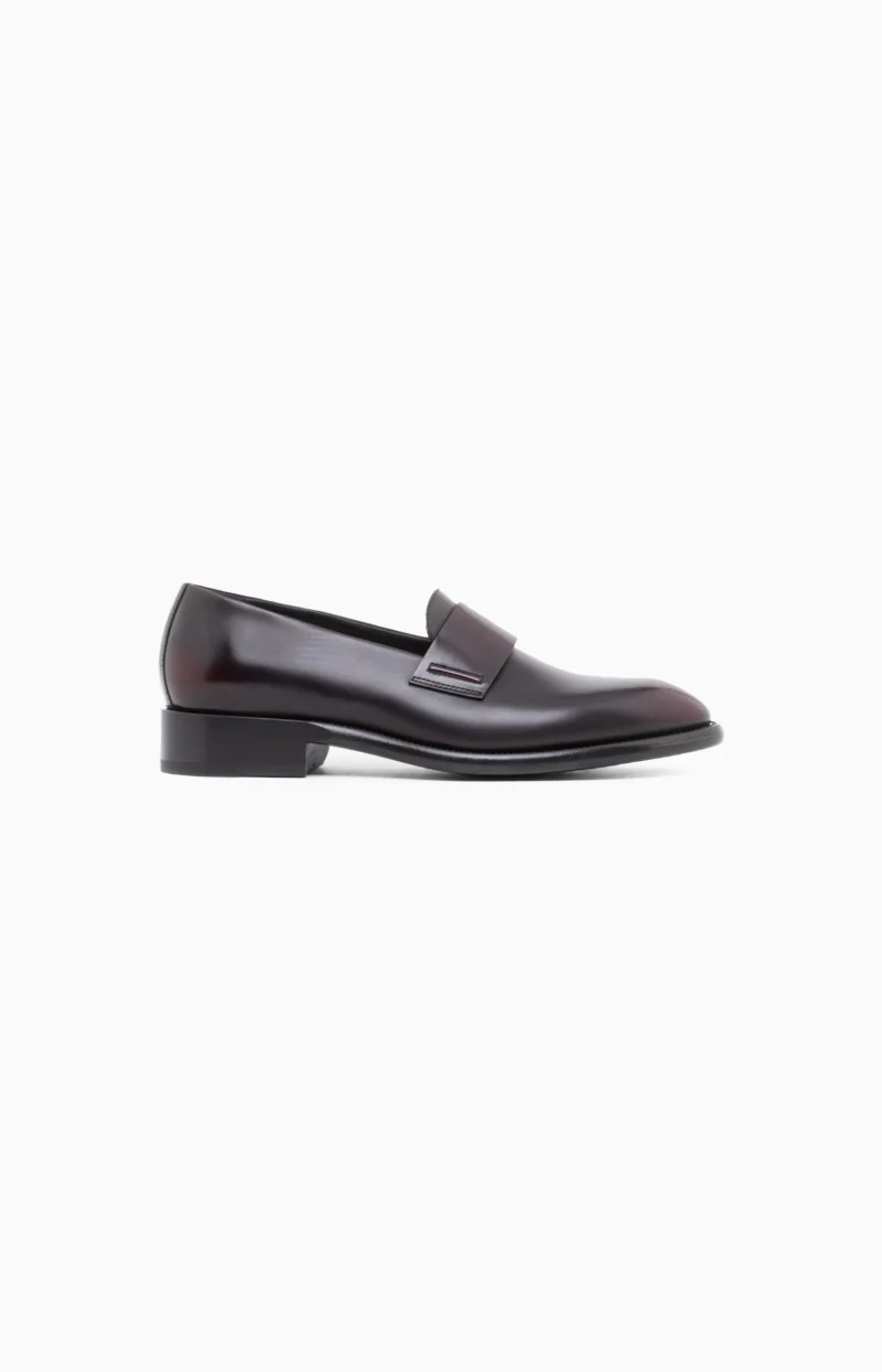 Slippers in Brushed Leather with a Leather Sole