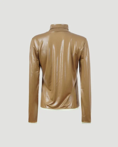 Shiny Jersey Top — снимка 2