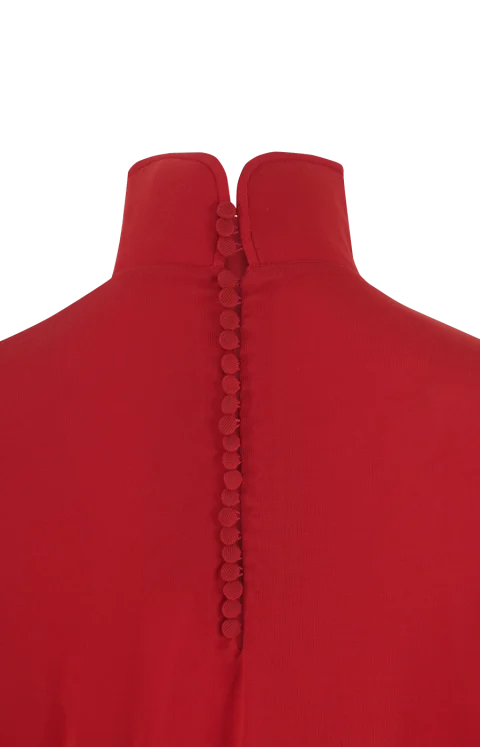 Juman Turtleneck Top in Red — снимка 2