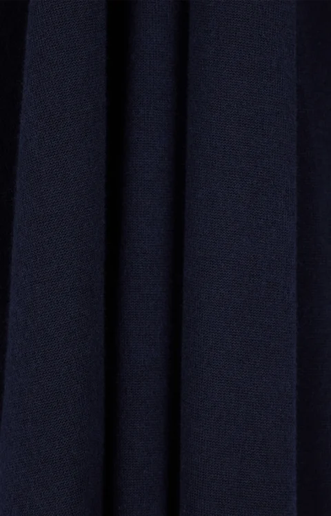 Regular Fit Sweater in Plain Knit Cashmere in Navy — снимка 2