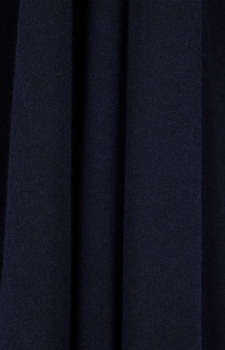 Regular Fit Sweater in Plain Knit Cashmere in Navy — снимка 2