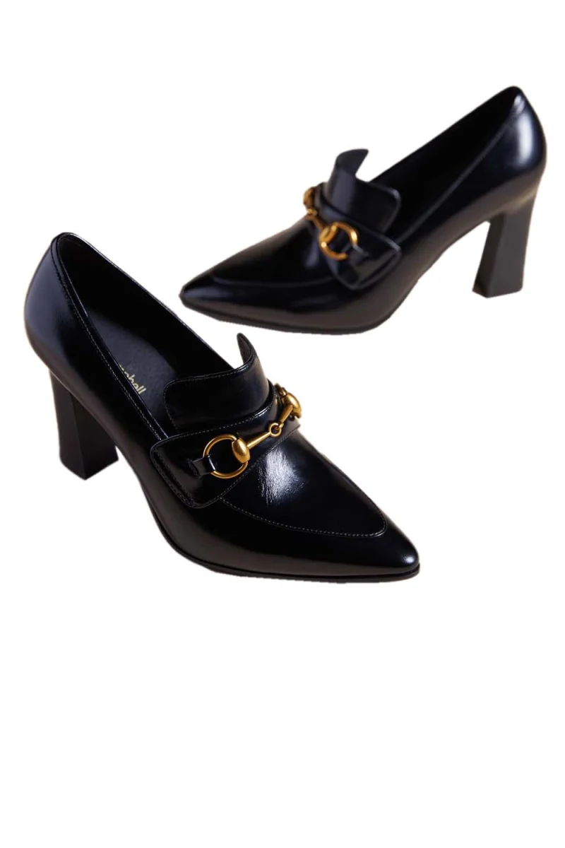 Сандали на ток Etiquette 0101003820 black — снимка 2
