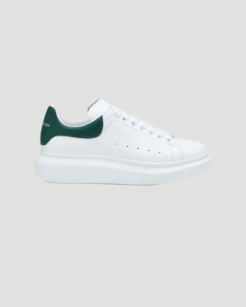 Oversized Sneaker in White and Green