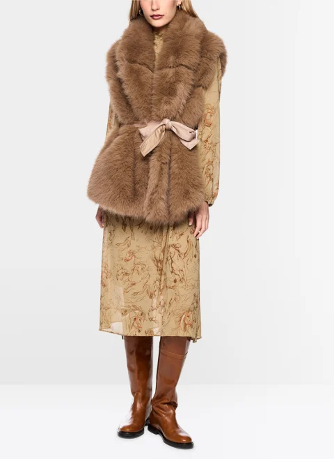Елек с капитониран мотив 'Faux fur' Marc Cain Collections — снимка 2