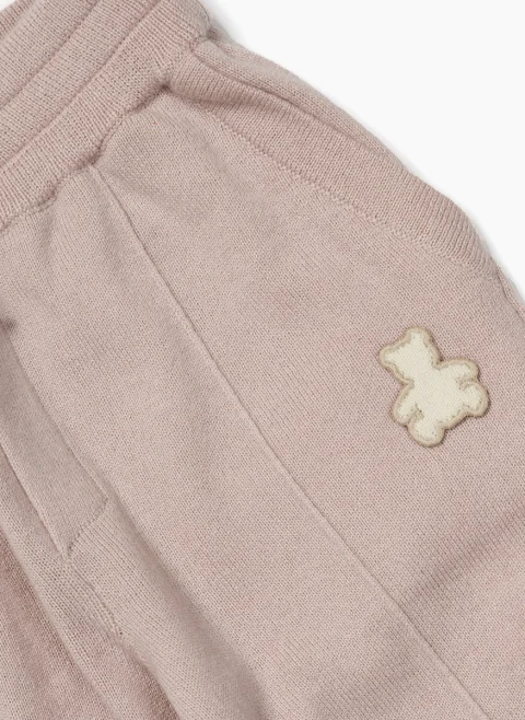 Спортен панталон от фино плетиво Brunello Cucinelli Kids 2 — снимка 3