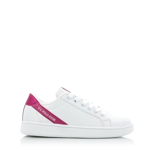Детски сникърс момиче U.S. POLO – ecrok4094-white/fuxia202