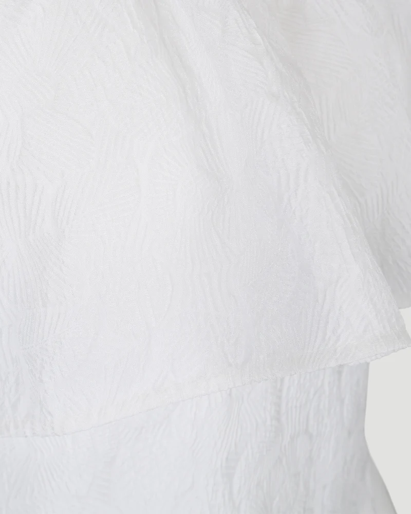 Ivory Knit Lace Top — снимка 3