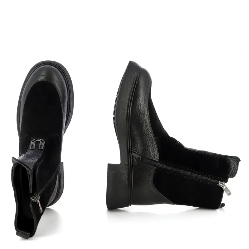 Дамски Равни Боти CARLO FABIANI – 057-2425 BLACK — снимка 5