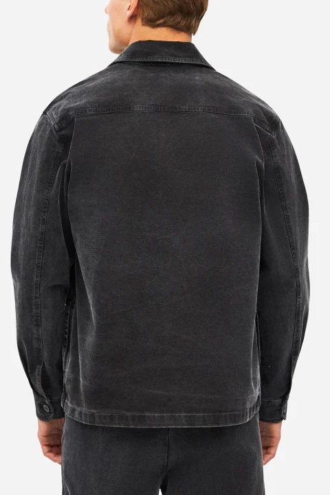 Риза Relaxed Piquet Overshirt DLMO000039 vintage black — снимка 2