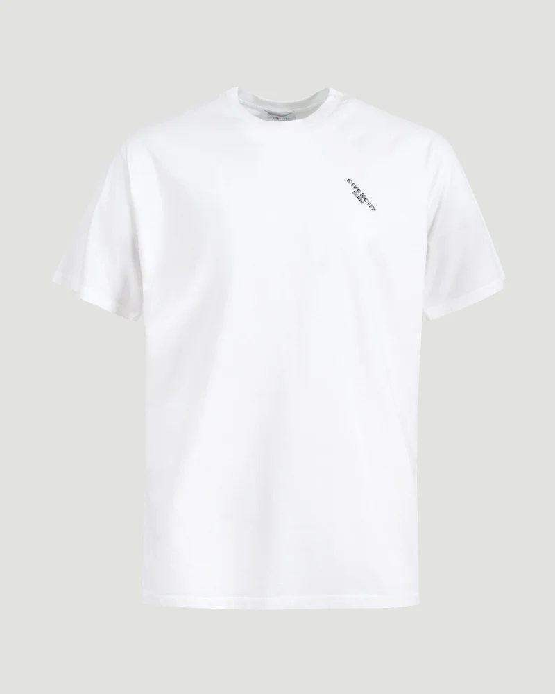Cotton T-Shirt with Givenchy Shadow Print in White