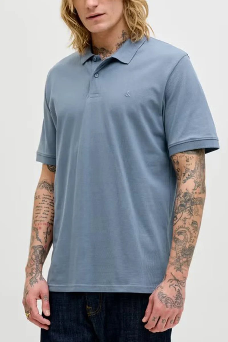 Polo Jjebasic 12136516 18-4215 TCX blue mirage — снимка 2
