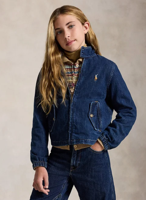 Яке от деним с бродерия Ralph Lauren Kids 7-10