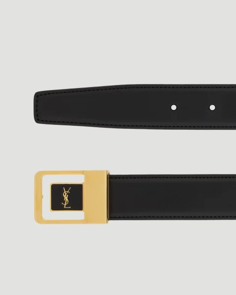 La 66 Buckle Belt in Lacquered Leather — снимка 2