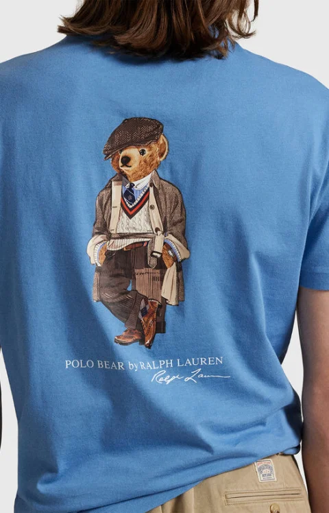 Памучна тениска с Polo Bear принт — снимка 5