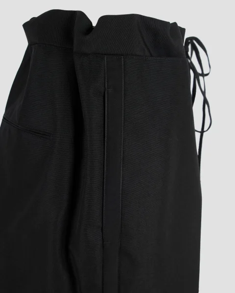 Men's Waist Tie Trousers in Black — снимка 4