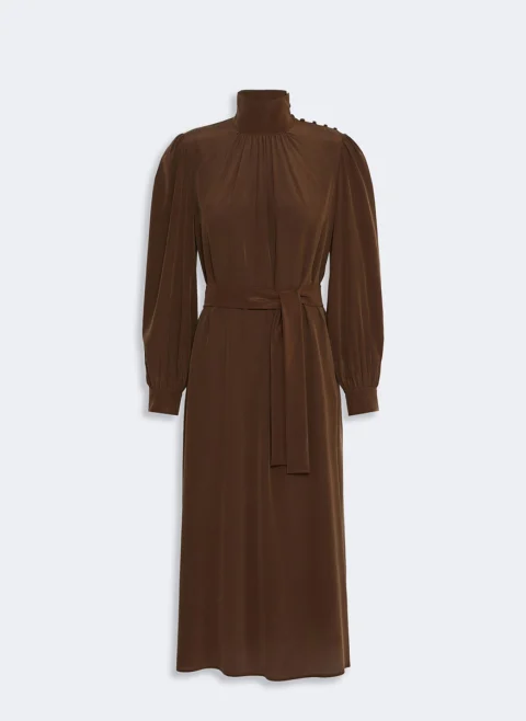 Дълга копринена рокля Weekend Max Mara Wksblocco