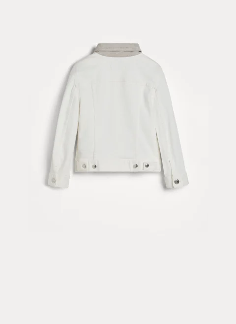 Яке от деним с велурени детайли Brunello Cucinelli Kids 8-10 — снимка 2