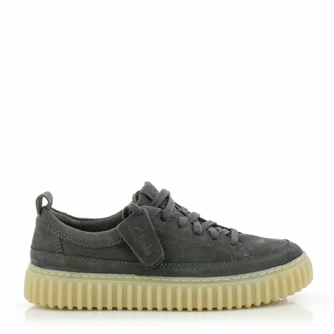 Мъжки Сникърс CLARKS – 26184417 TORHILL LACE DARK GREY NUBUCK