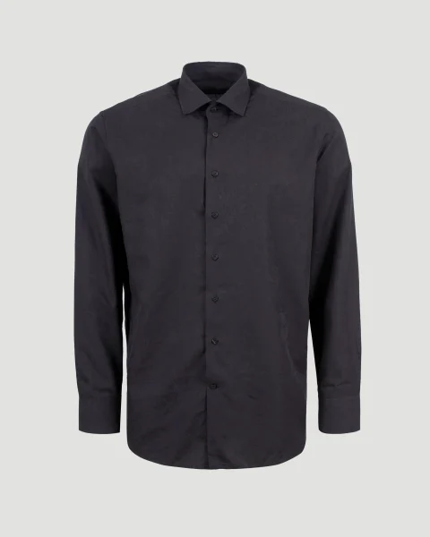 Black Shirt with Paisley Pattern
