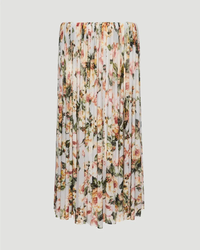 Gathered Waist Skirt in Floral Print