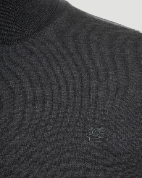 Grey Turtleneck with Logo — снимка 3