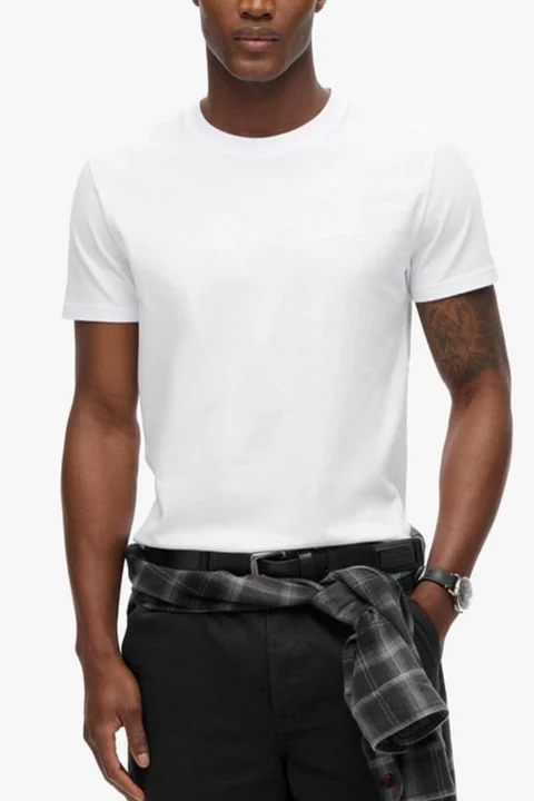 T-Shirt D1 Ovin Essential Logo Emb M1011245M 44c optic/optic — снимка 2