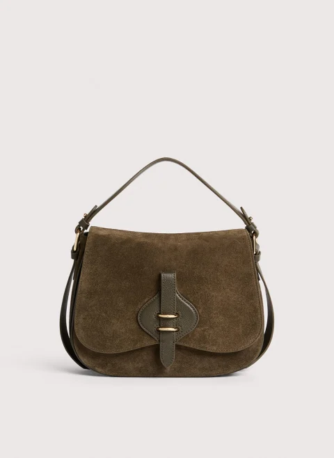 Велурена чанта Coccinelle Mavery Medium — снимка 6