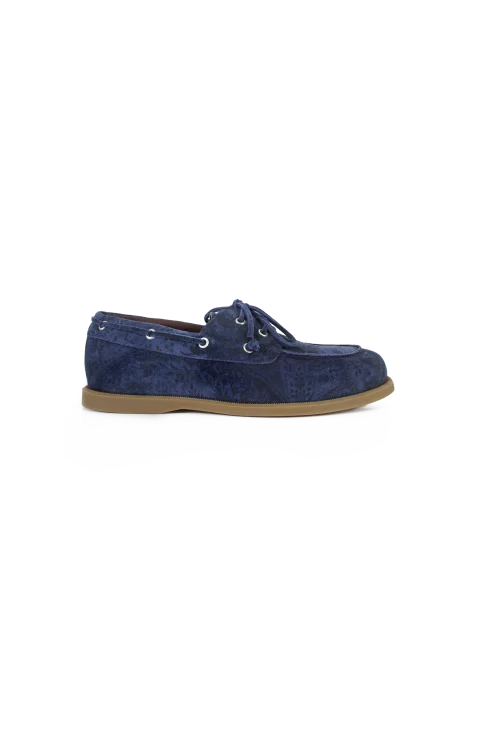 Printed Suede Slip-on Shoes