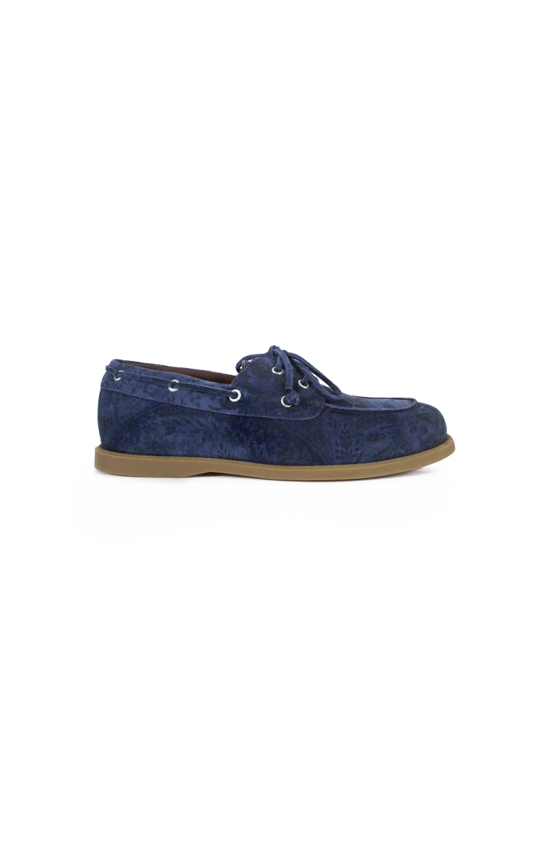 Printed Suede Slip-on Shoes