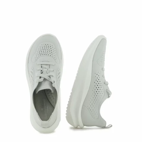 Дамски Сникърс CLARKS – 26184294 SOLEVANA TIE OFF WHITE — снимка 5