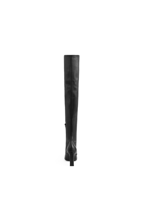 Nappa Over-the-Knee Boots in Black — снимка 3