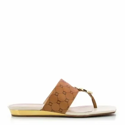Дамски равни чехли LUZ DA LUA – S85501PUV21 Camel/Camel/Panna
