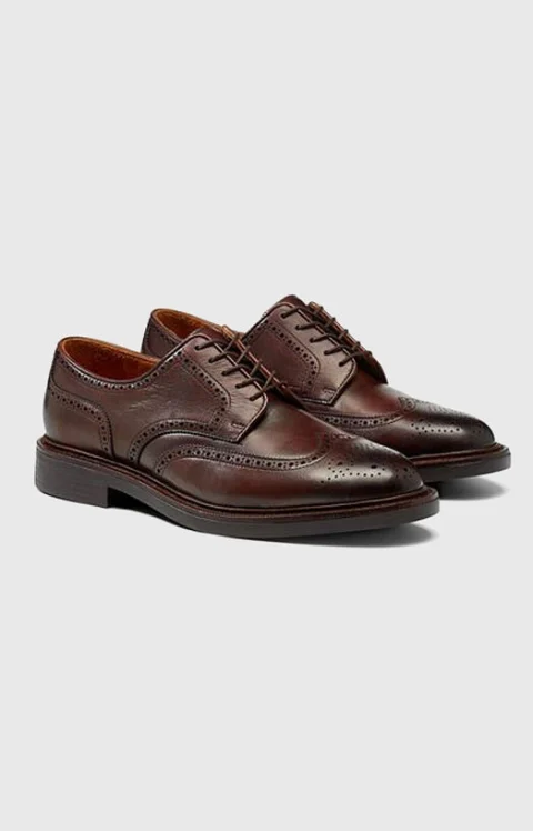 Кожени обувки ASHER WINGTIP — снимка 4